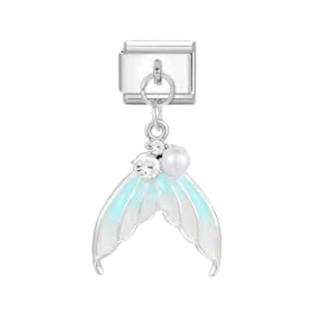 Fashion Zircon Silver Charm