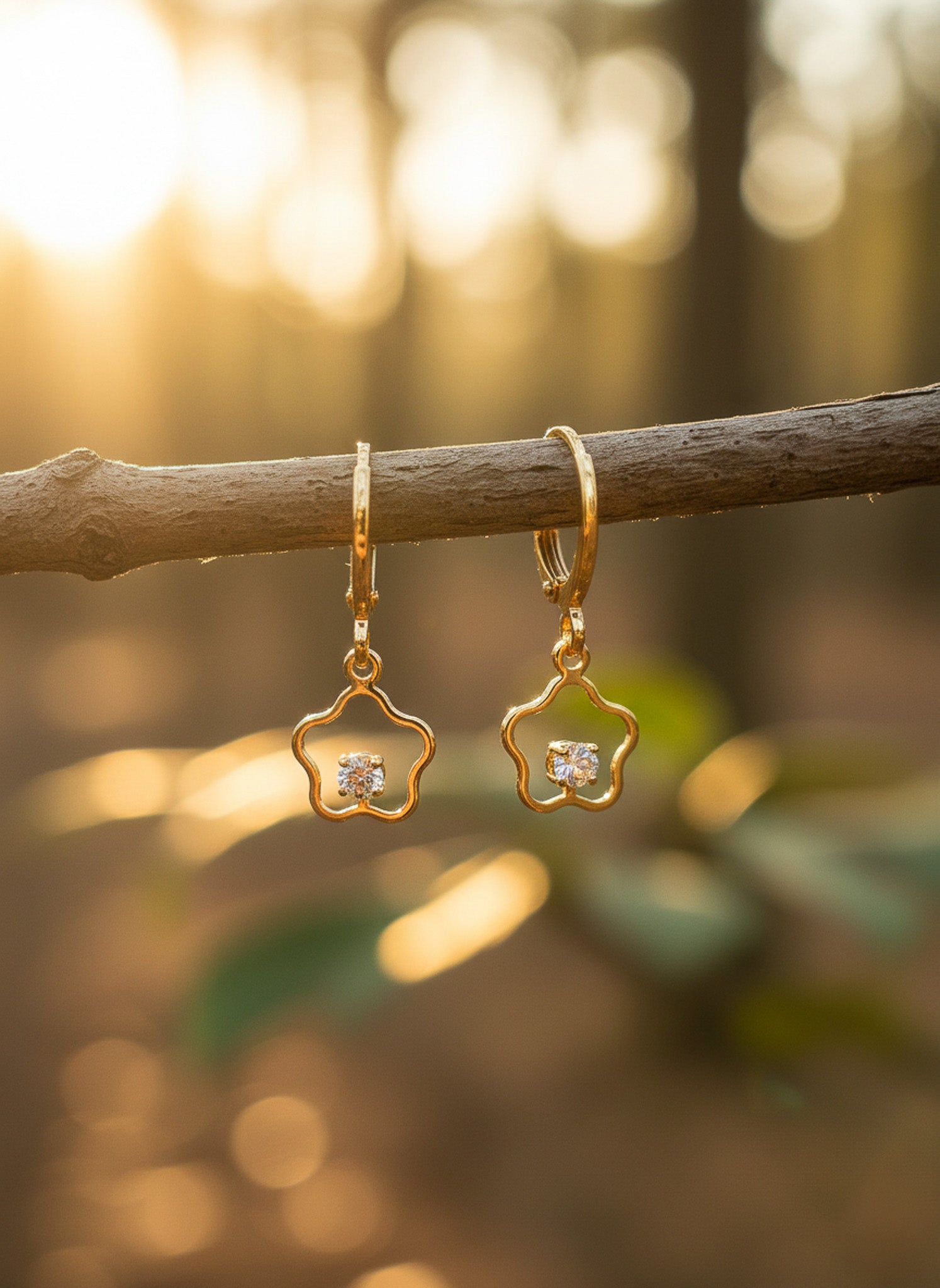 Sunlit Bloom Hoops earrings