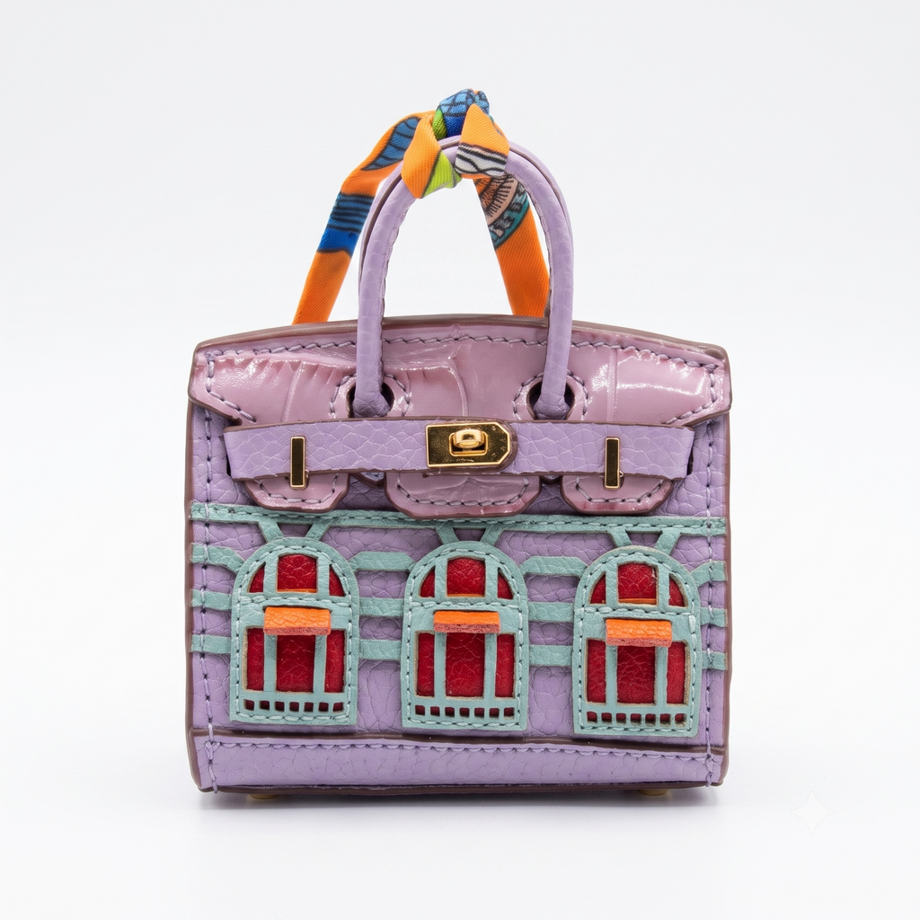 Lavender Facade Bag Charm