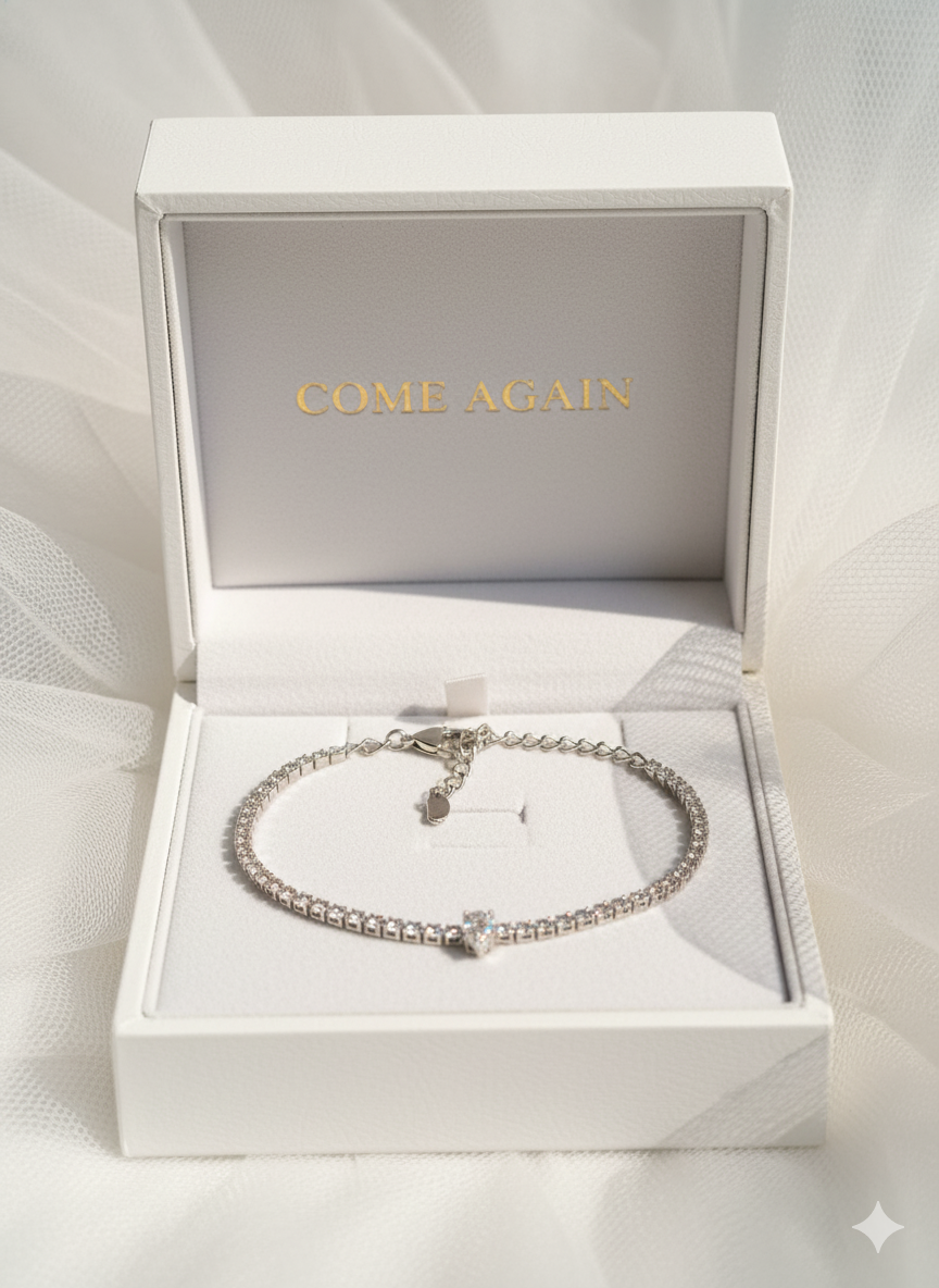 Golden Radiance Solitaire Bracelet