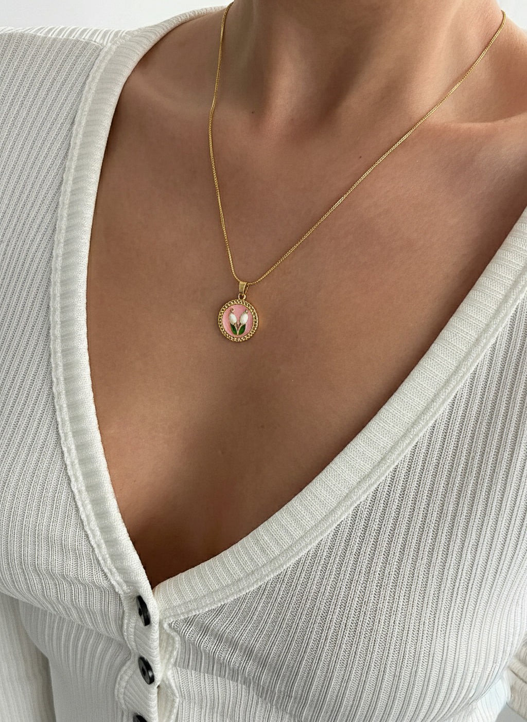 Lily Charm Chain Necklace