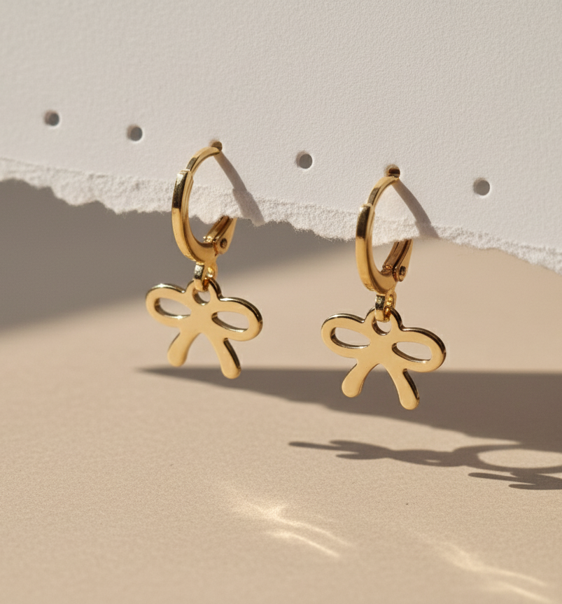 Dainty Ribbon Drop Earrings