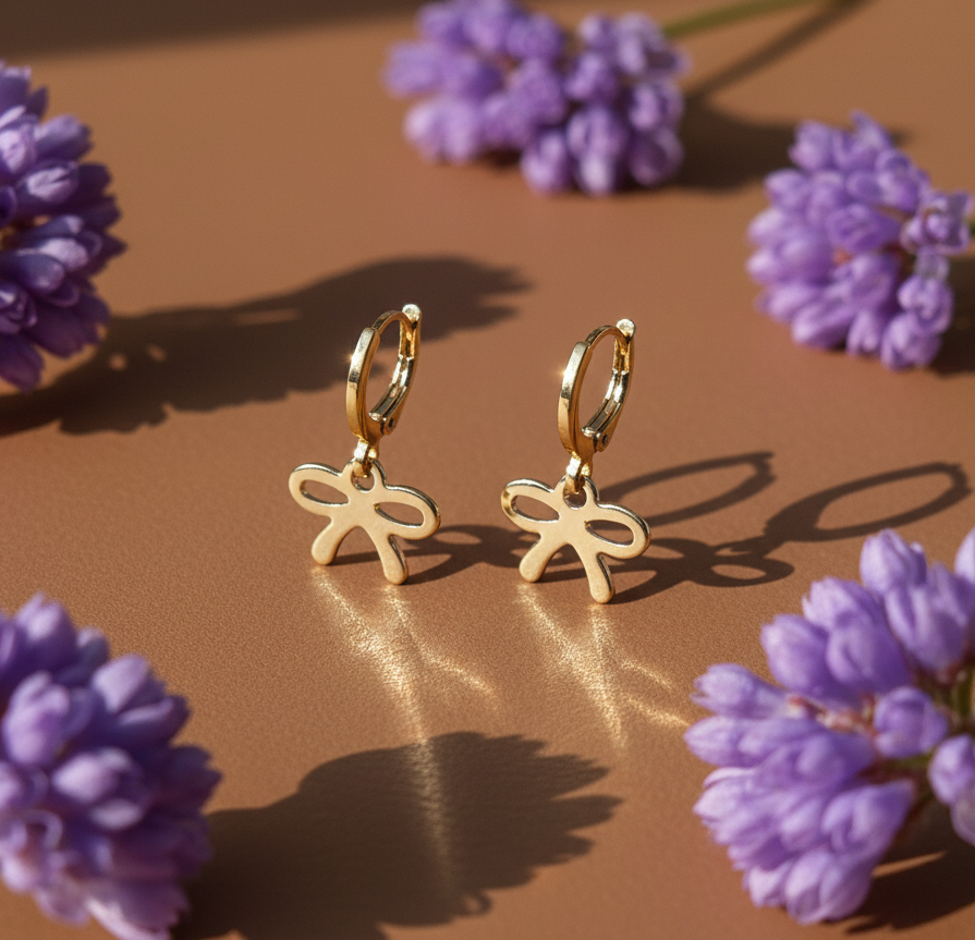 Dainty Ribbon Drop Earrings