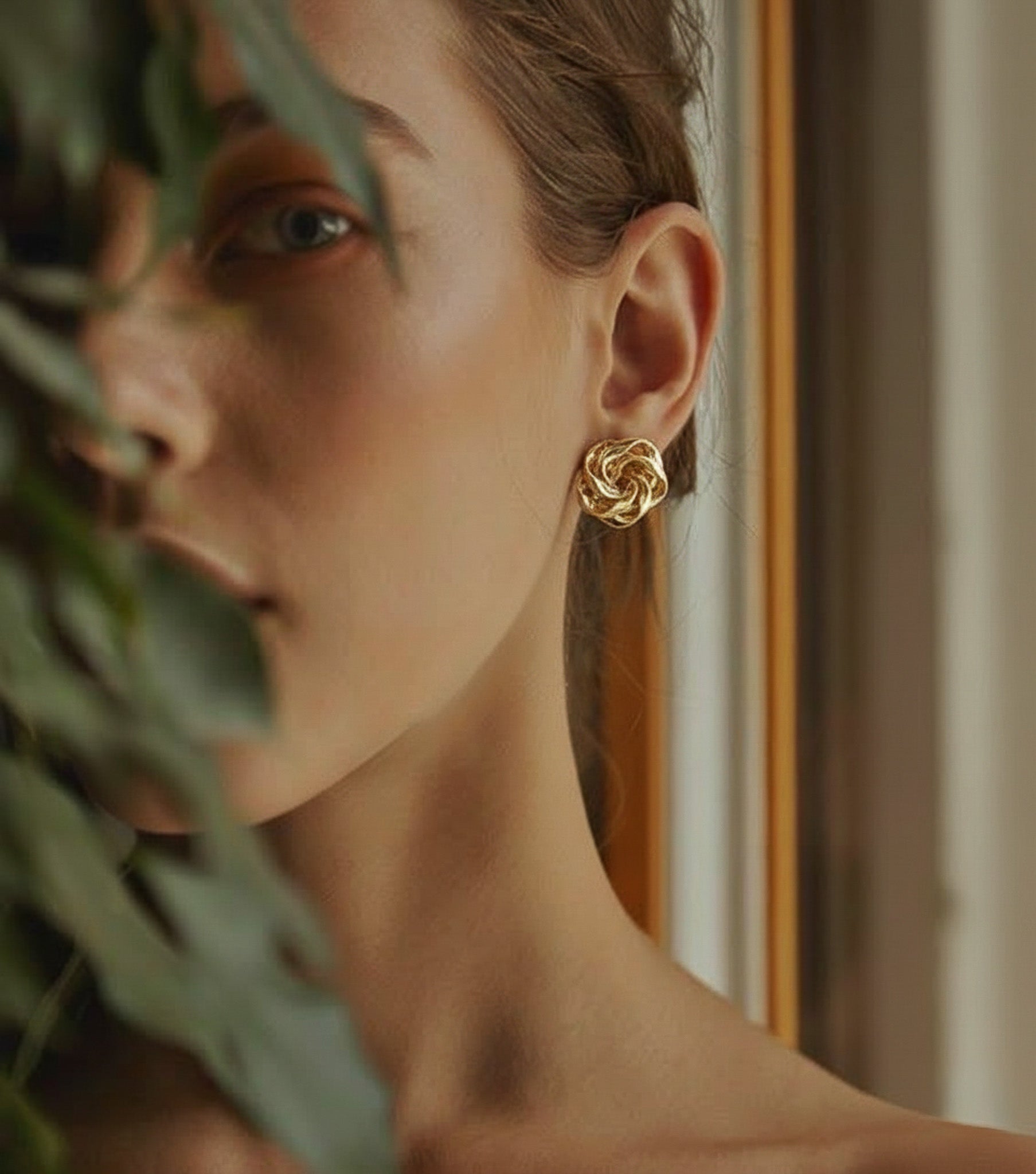 Golden Knot Earrings