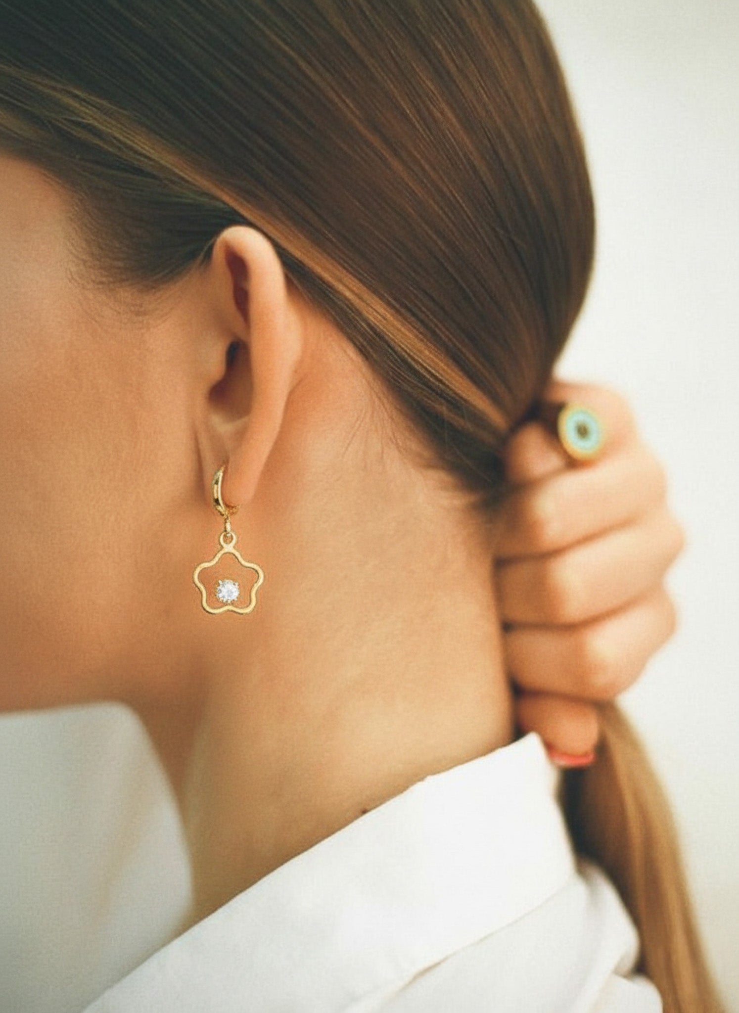 Sunlit Bloom Hoops earrings