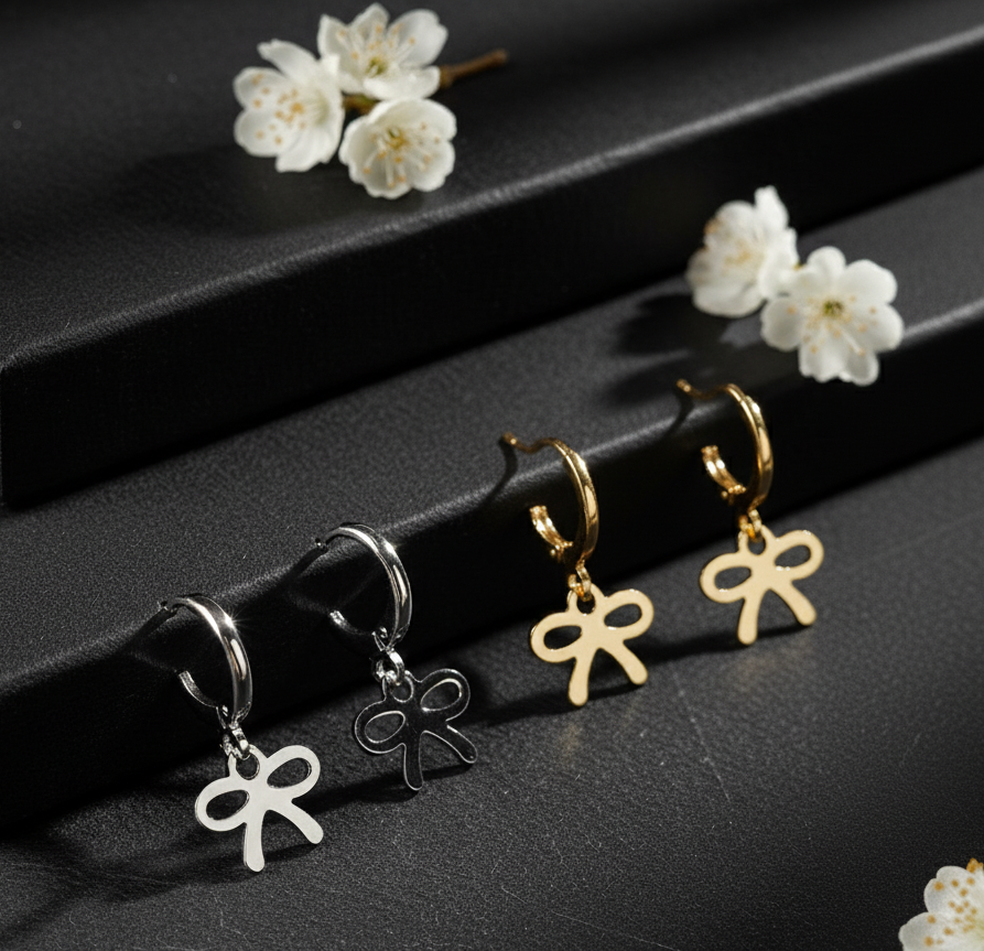Dainty Ribbon Drop Earrings