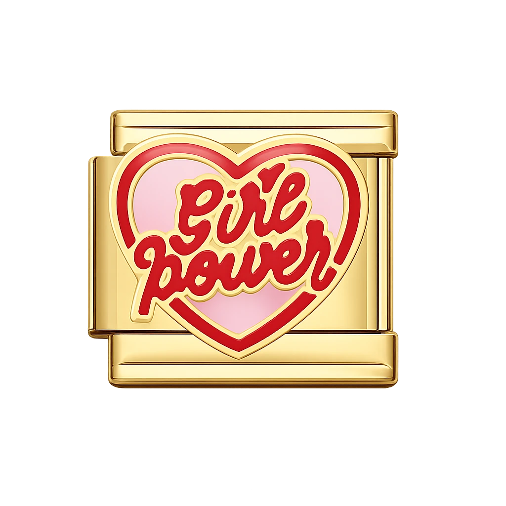 Girl Power Gold Charm
