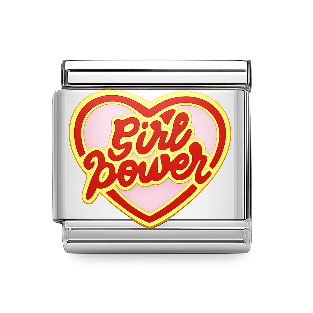 Girl Power Silver Charm