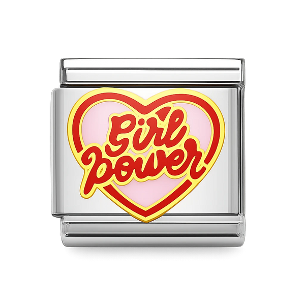 Girl Power Silver Charm