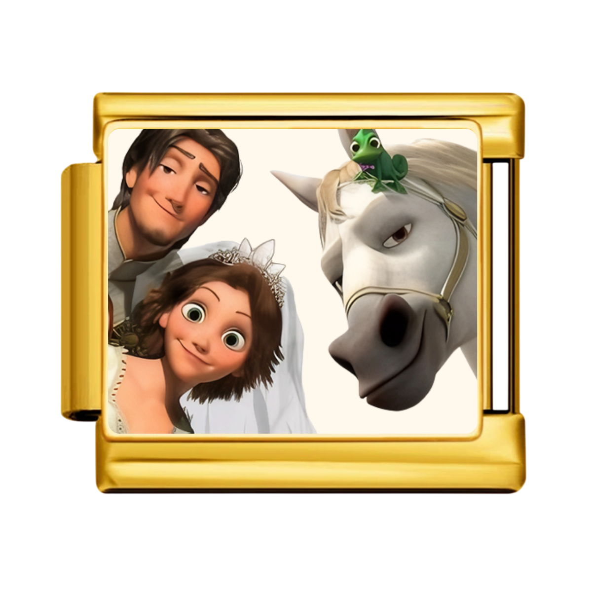 Enchanted Wedding Portrait Charm - Gold