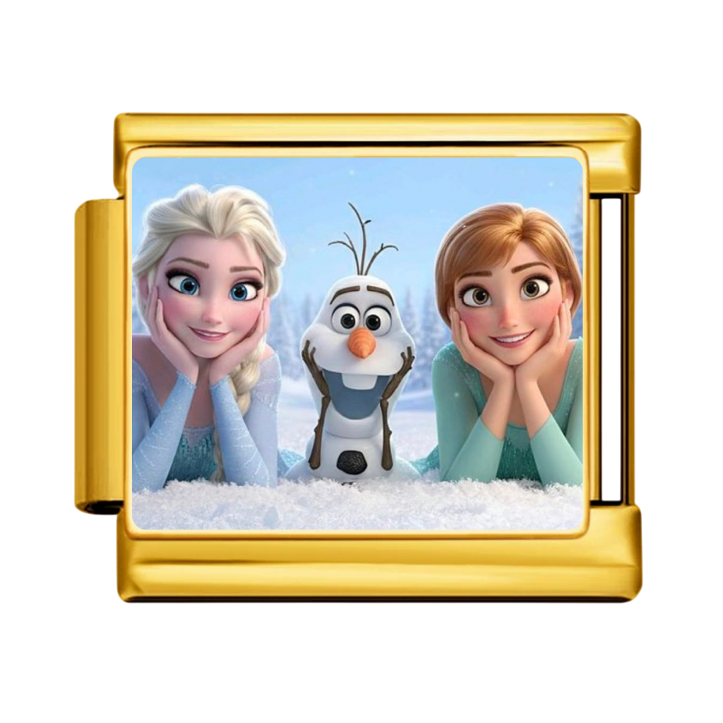 Frozen Friends Trio Charm - Gold