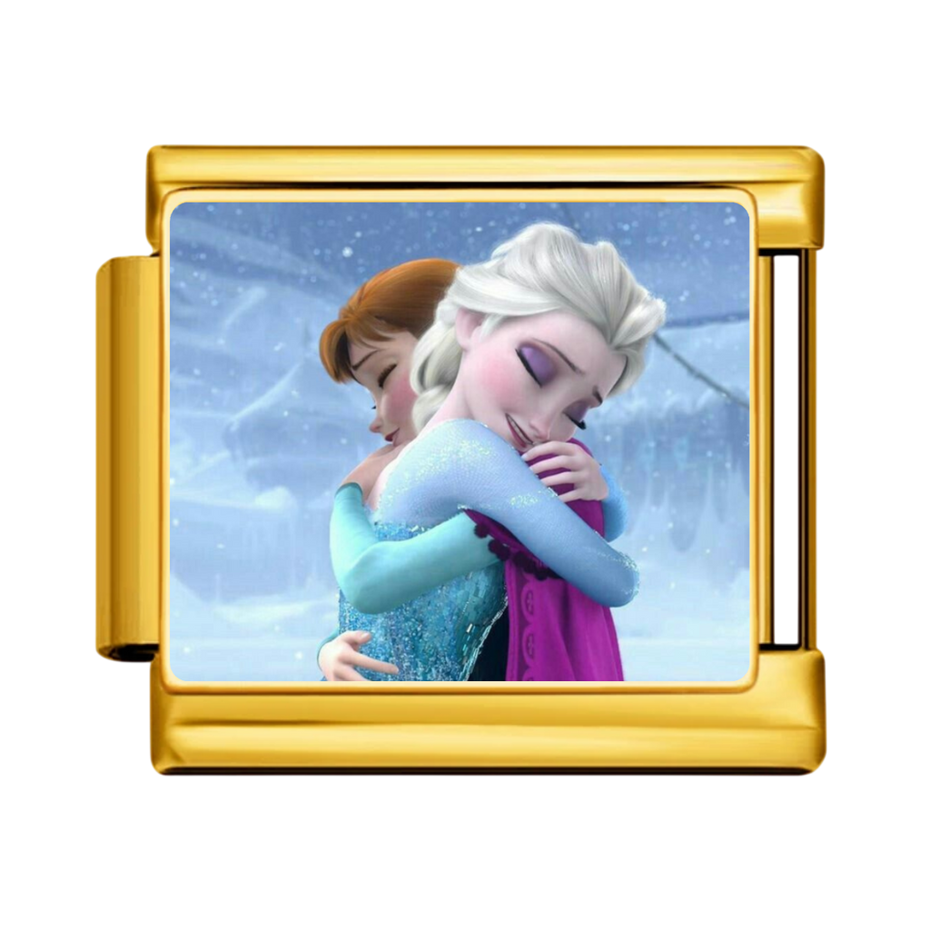 Frozen Sisters Embrace Charm - Gold