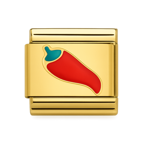 Gold Chili Pepper Gold Charm