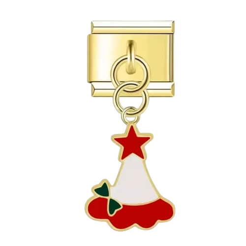 Gold Santa Hat Gold Charm