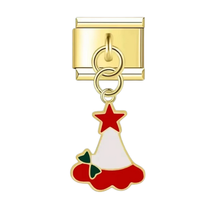 Gold Santa Hat Gold Charm - Default Title