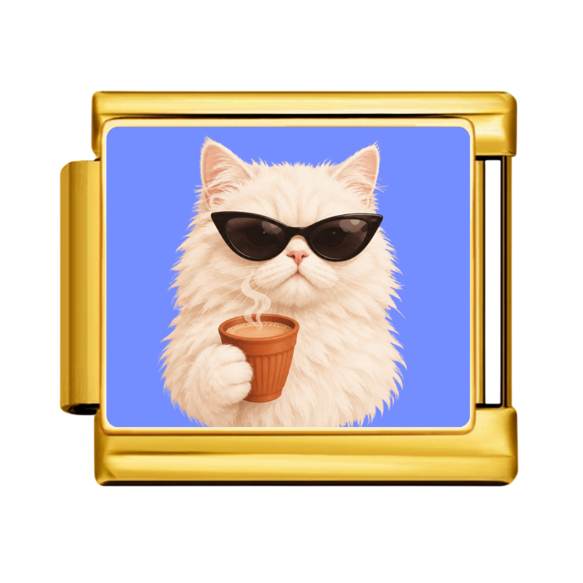 Cool Cat Cappuccino Charm - Gold