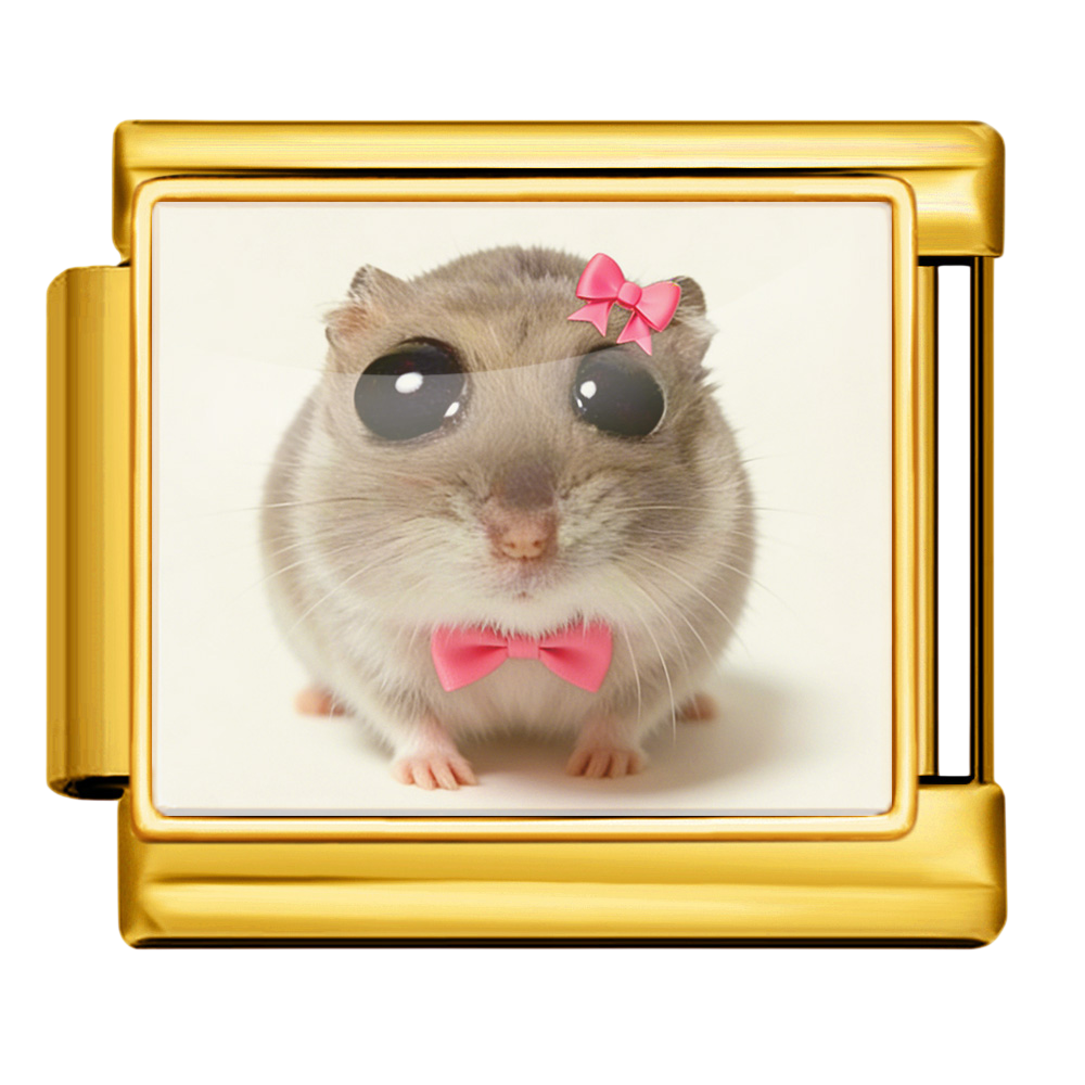 Cute Bow Hamster Charm