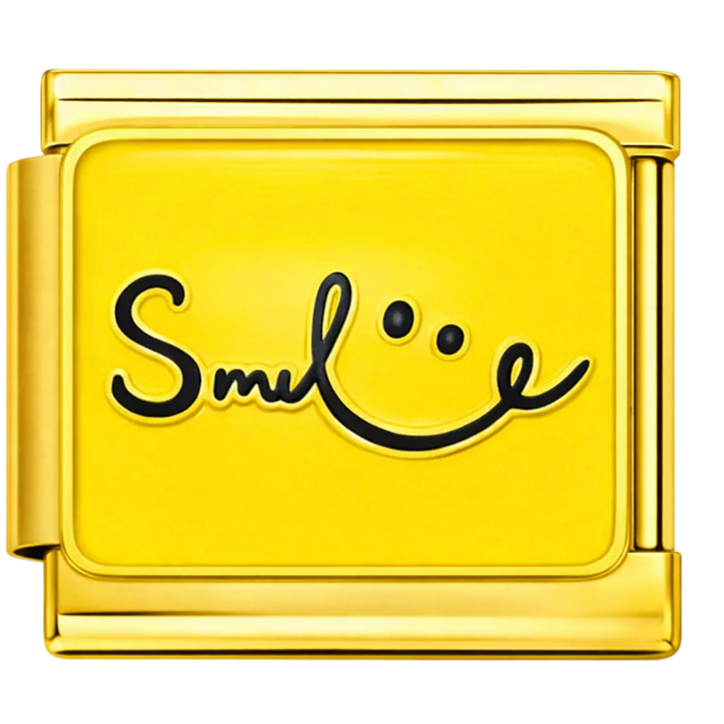 Smily Face Silver Charm