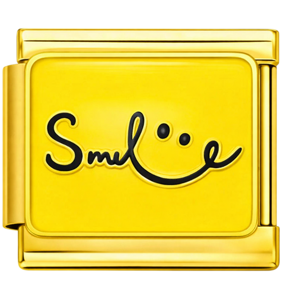 Smily Face Silver Charm