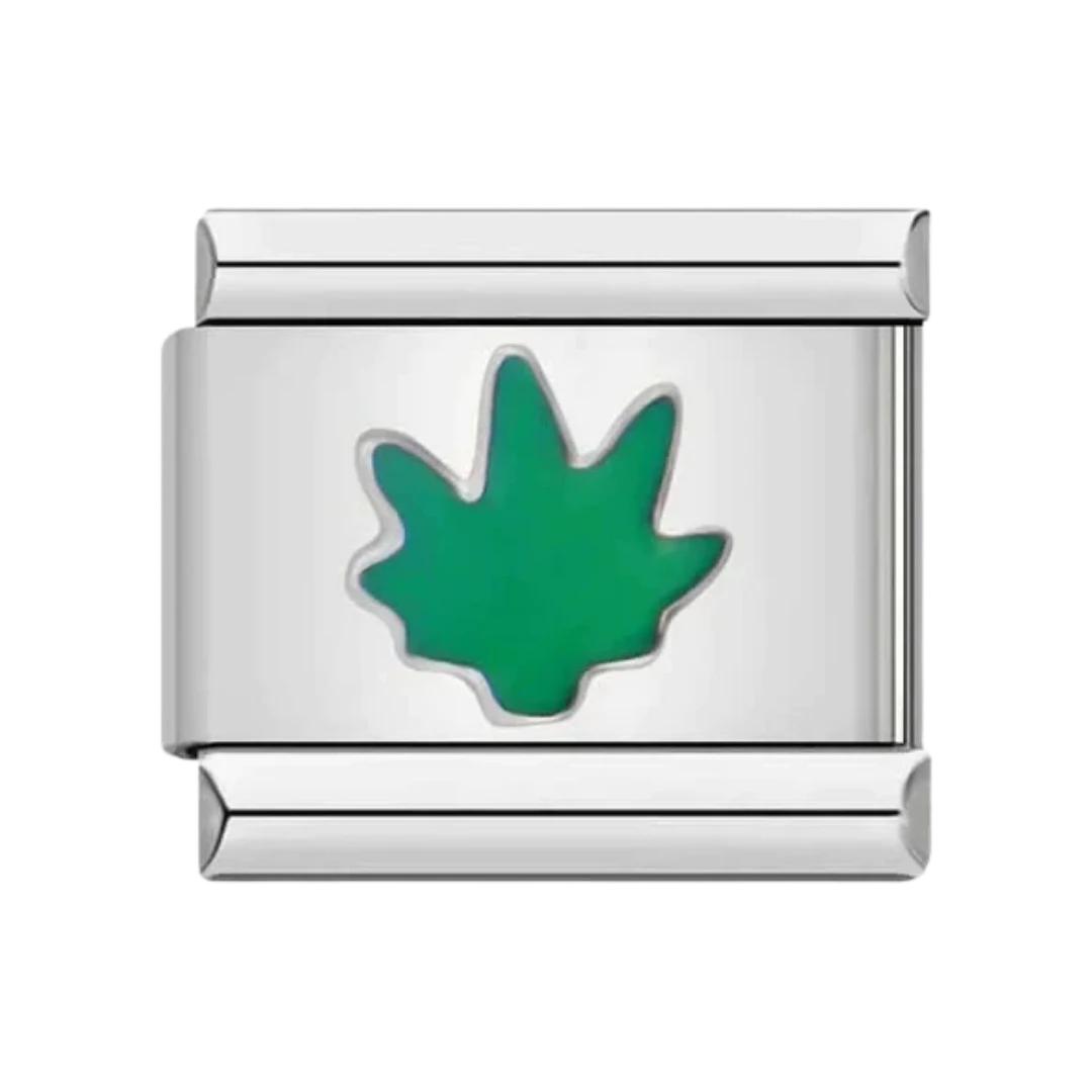 Grass Silver Charm