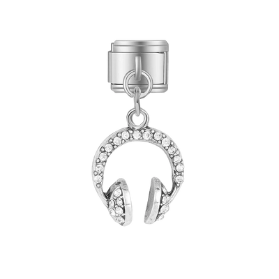 Headphones Dangle silver charm - Default Title