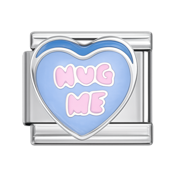 Hug Me Silver Charm
