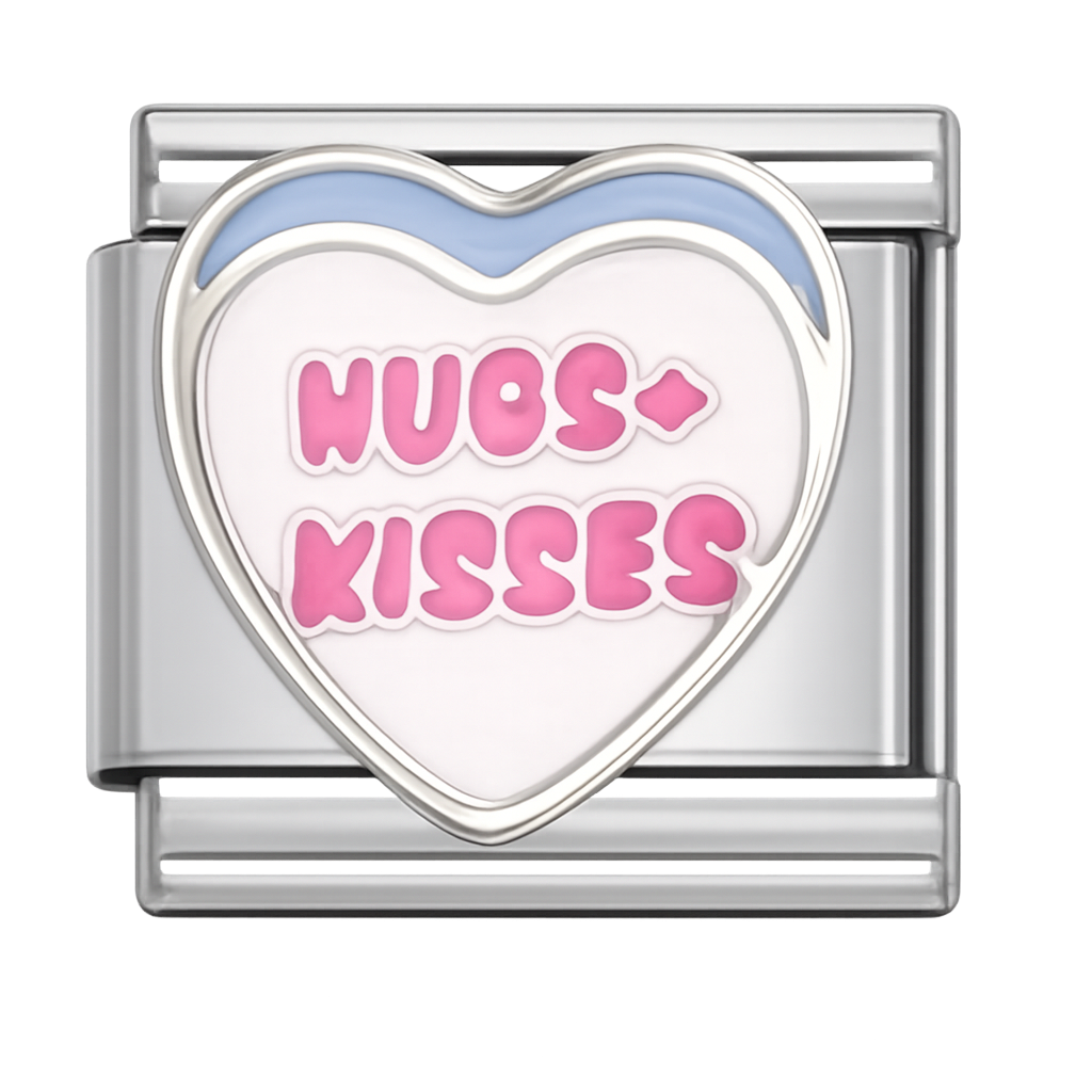 Hugs and Kisses Silver Charm