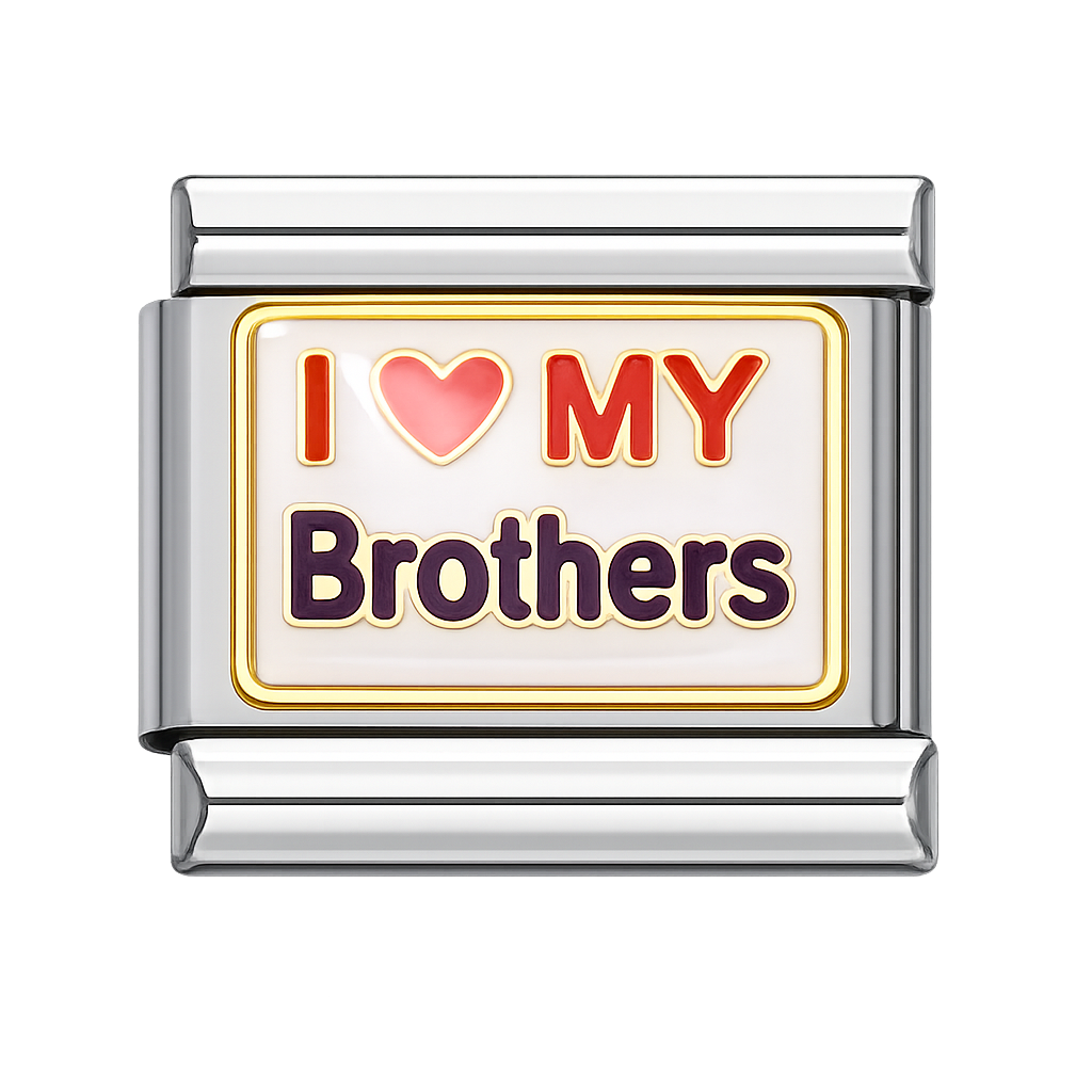 I Love My Brothers Silver Charm