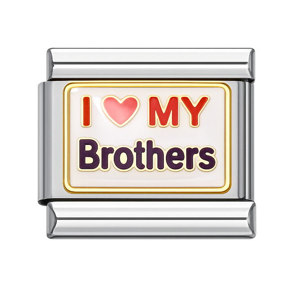 I Love My Brothers Silver Charm