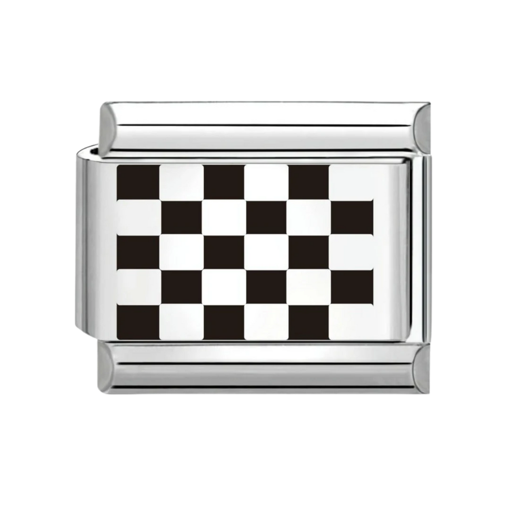 Kariert Silver Charm