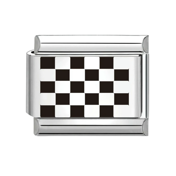 Kariert Silver Charm