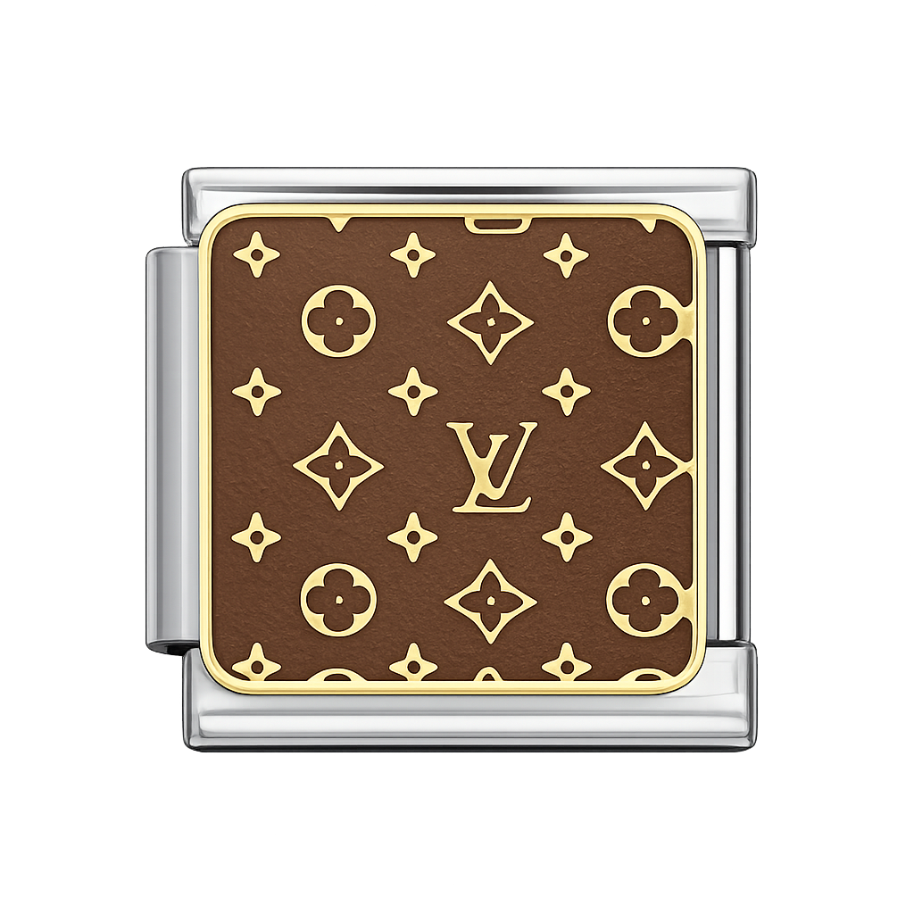 Louis Vuitton Pattern Silver Charm