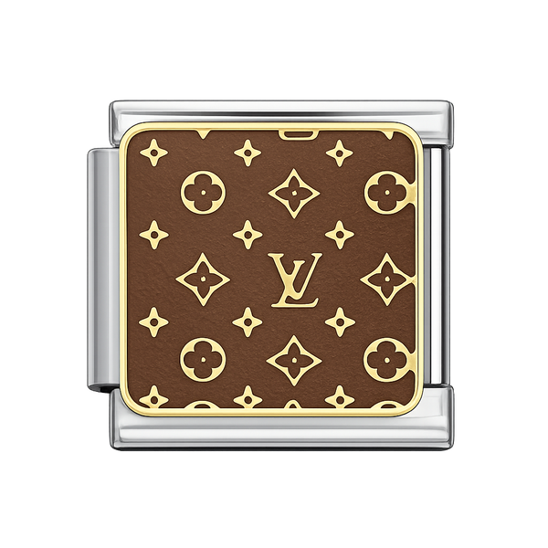 Louis Vuitton Pattern Silver Charm