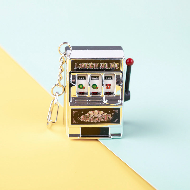 Mini Lucky Slot Machine Keychain Charm