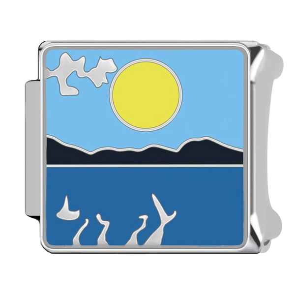 Moonlit Ocean Silver Charm