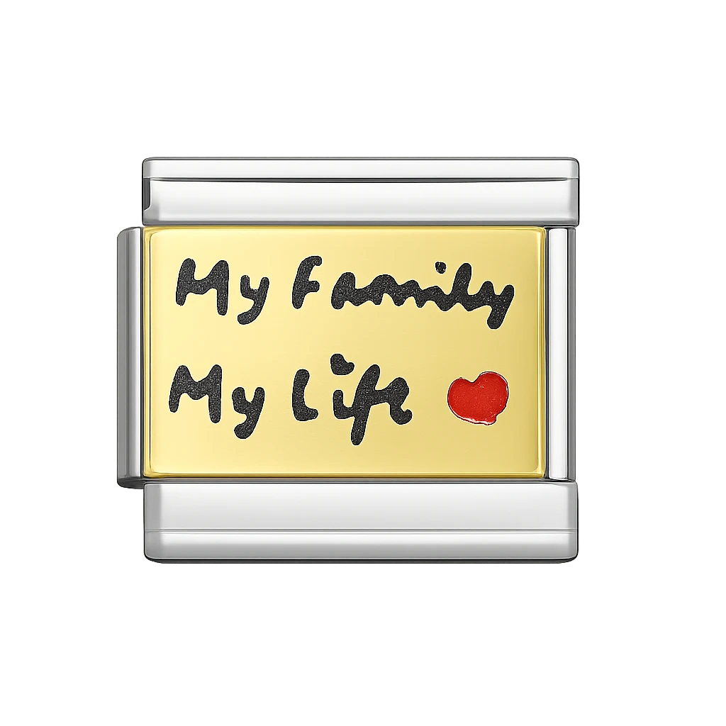 My Family My Life Silver Charm
