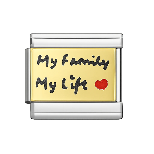 My Family My Life Silver Charm
