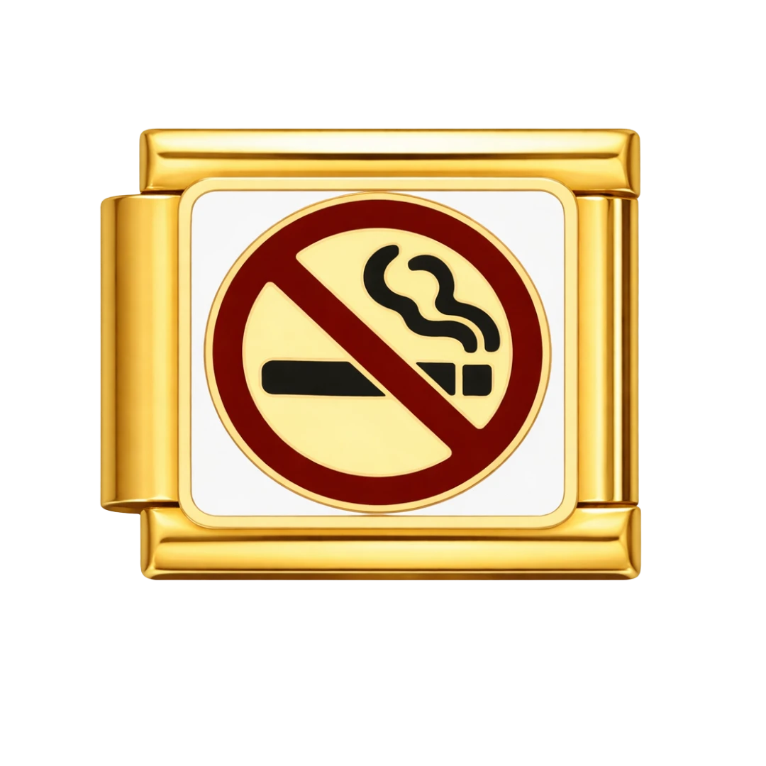 No Smoking Silver Charm