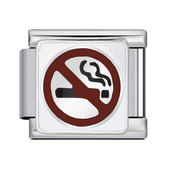 No Smoking Silver Charm