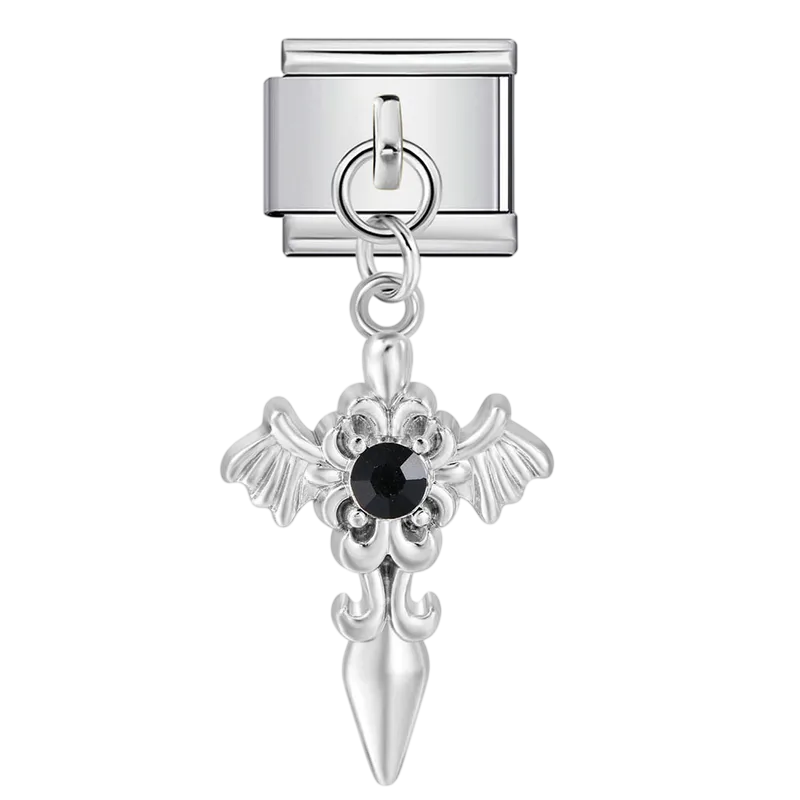 Obsidian Seraph Silver Charm