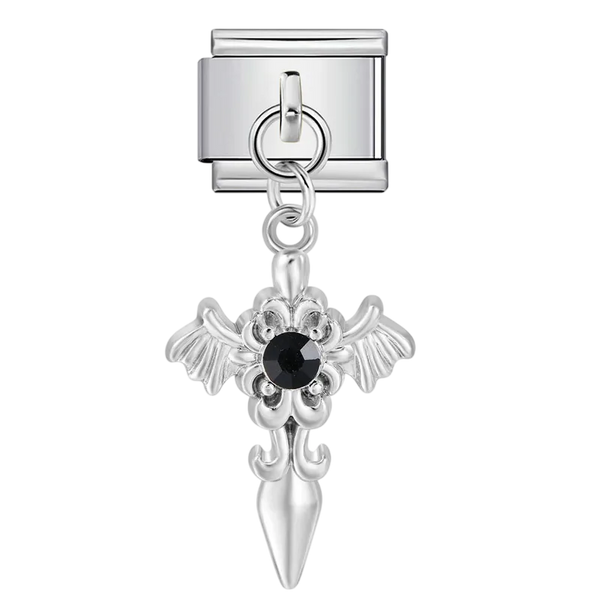 Obsidian Seraph Silver Charm