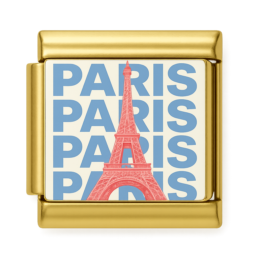 Paris Eiffel Tower Design Gold Charm