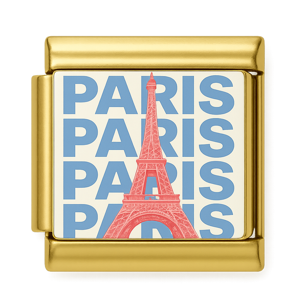 Paris Eiffel Tower Design Gold Charm
