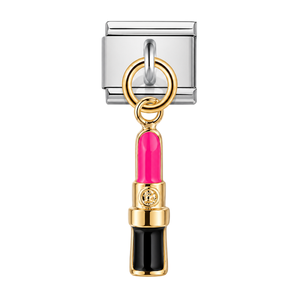 Pink Lipstick Dangle Charm