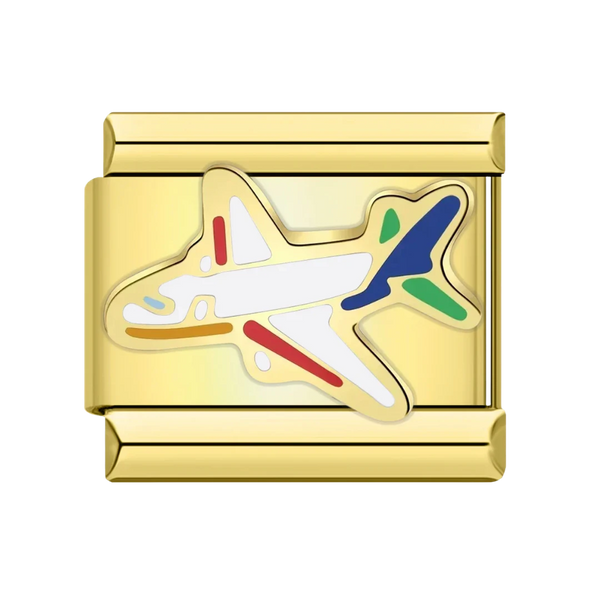 Plane Gold Charm