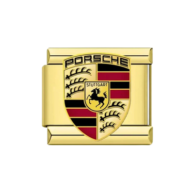 Cars Logo - Porsche Gold