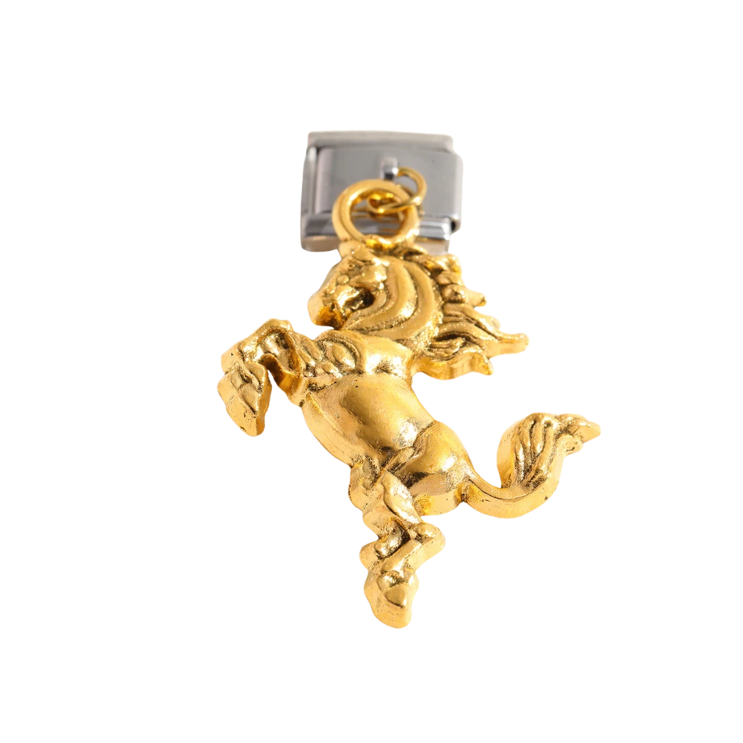 Rearing Horse Dangle silver charm