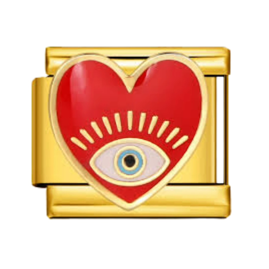 Red Modular Gold Charm