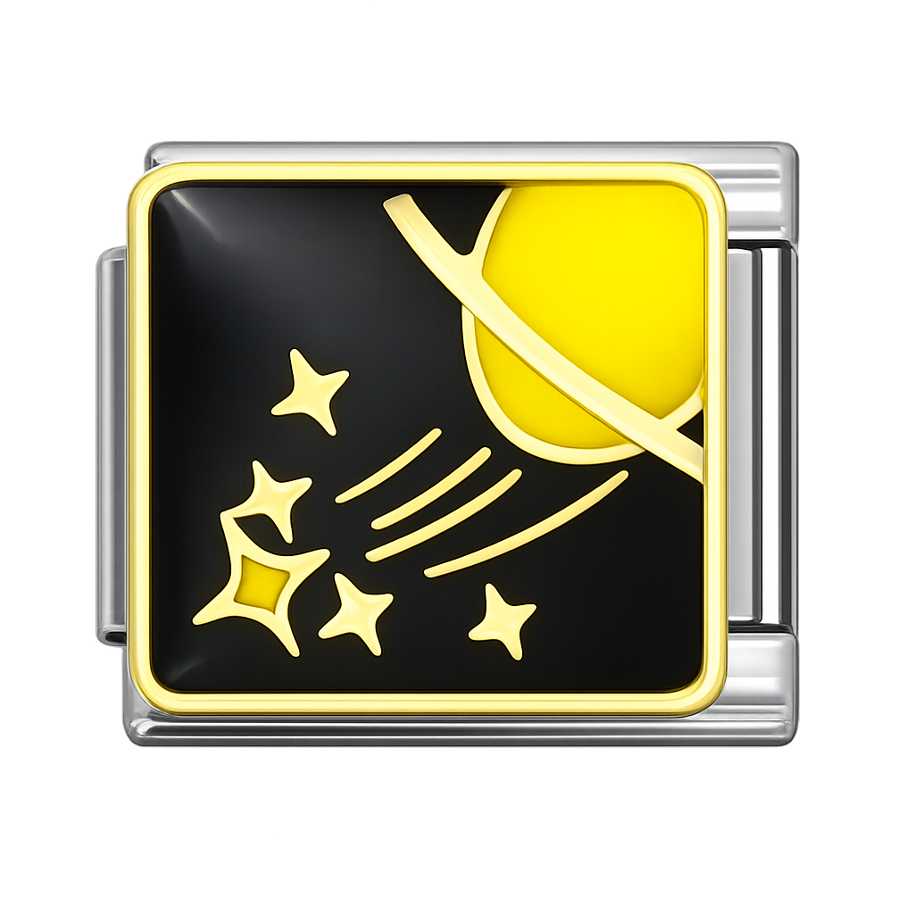 Saturn Silver Charm