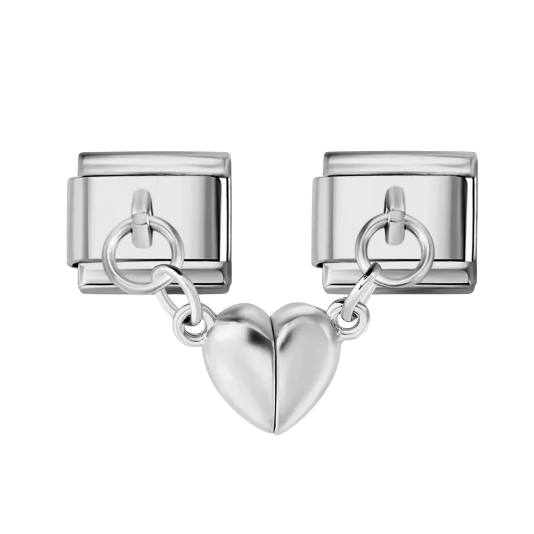 Silver Magnetic Heart Charm